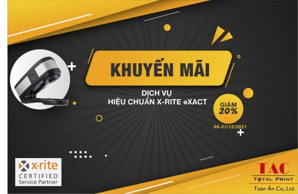 Khuyến mãi giảm 20% dịch vụ hiệu chuẩn X-Rite eXact